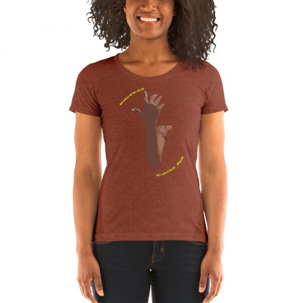 Lookin' for the Answer Take a look at my Skin Ladies' short sleeve t-shirt - Image 2